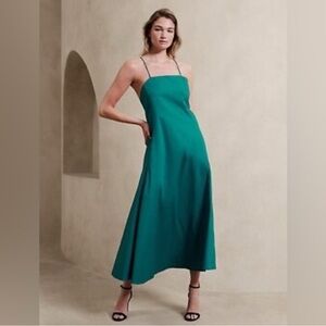 BR Aquamarine Square Maxi Neck Dress